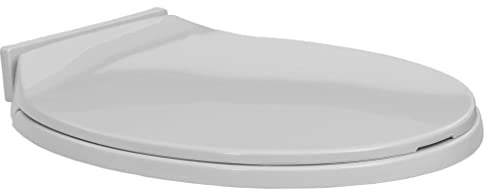 vidaXL Tapa y Asiento de Váter con Cierre Suave Ovalada Inodoro con Desmontaje Rápido de Diseño Ergonómico Fácil de Limpieza Gris Claro