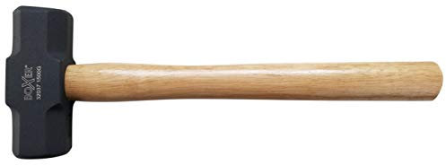 Boxer® Vorschlaghammer 1500 g mit Holzstiel – Kompakter Mauerhammer mit Vierkant-Kopf und schwarzer Beschichtung – 37 cm – Profiqualität