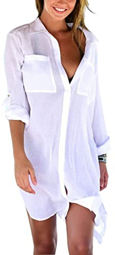 Jecarden Vestido de Playa para Mujer, Bikini. Poncho de Playa para Mujer, Pareos, Vestido de Verano para Mujer, Elegante, Traje de baño para Vacaciones, Talla única, Nº 2, Talla única