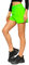 BOLF Damen Kurze Sporthose Yoga Pants Laufshorts Hohe Taille Fitness Gym Shorts Training Kurz Sport Leggings H60 Grün-Neon S [G7G]