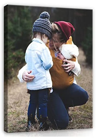 Cuadro Personalizado Con Foto Vertical 80x60 cm - Lienzo Personalizado con Foto - Cuadro de Fotos Regalos - Impresiones Sobre Lienzo - Cuadro en Lienzo - Regalos Personalizados de cumpleaños