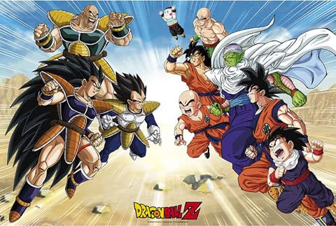 empireposter Dragon Ball - Saiyajin Arc - Manga Anime Poster Plakat Druck - Größe 91,5x61 cm + 2 St Posterleisten Kunststoff 93 cm transparent
