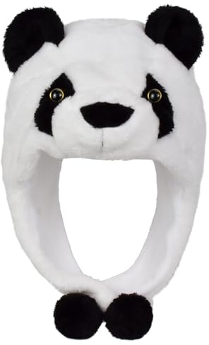 Animal Plush Hats, Halloween Party Hats, Funny Floppy Ear Hat, Winter Soft, for Women Girls Children Party, Easter, Christmas, Birthday, for Dress up Cosplay Costume (Panda)