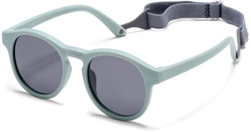 KOMUNJ Gafas de sol para bebé, gafas de sol para niños, con correa ajustable, para niños y niñas, 6 meses a 3 años, polarizadas, multicolor