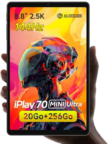 ALLDOCUBE iPlay 70 Mini Ultra (Tablet 8,8 Pulgadas, Snapdragon 7+Gen3) -144 Hz, Pantalla 2560 x 1600, 7300mAh, 20+256 GB/TF 1TB, Tablet Android 14, 5+13MF, 2 Altavoces DTS, WiFi 6