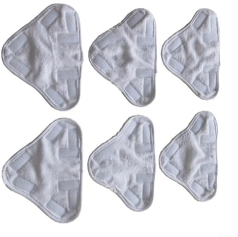Juego de 6 fundas de tela de fibra triangular, lavables y reutilizables, paños de repuesto para limpiar suelos y paredes