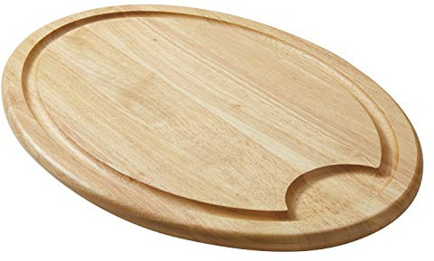 Rachael Ray Pantryware Wooden Cutting Board / Wooden Serving Board, Oval - 14 Inch, Brown
