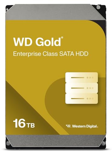 WD Gold™ 16 TB Interne Festplatte 8.9 cm HDD (3.5 Zoll) SATA III, Enterprise HDD, Gold