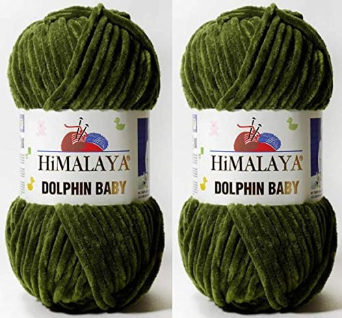 Himalaya Dolphin Baby Yarn Knitting Yarn 2 Skeins 264 Yards 2x100gram Super Bulky Baby Blanket Yarn (80361)