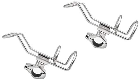 NUZAMAS 2er-Set 2 Edelstahl 316 Angelrutenhalter Stangenhalterung Stützklemme an der Schienenmontage 25 mm Bootszubehör