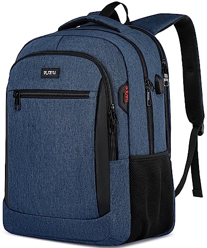 Sacs à dos pour adolescents, sac à dos pour homme adolescents, sac pour ordinateur, bleu, 15.6