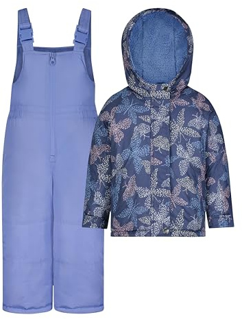 Osh Kosh Girls' Ski Jacket and Snowbib Snowsuit Outfit Set, Butterfly, 3T