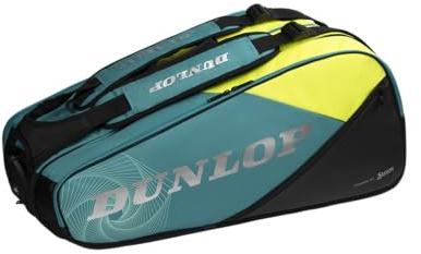 Dunlop SX-Performance 12 Racket Bag, Teal, Black, Yellow