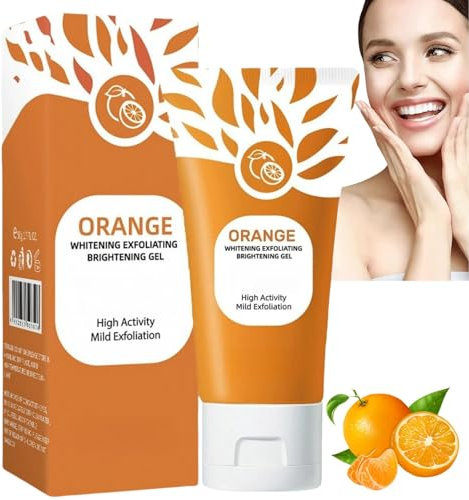 Orange Peeling Gel,Orange Enzymes Exfoliating Gel,Facial Scrub Exfoliating Cleanser,Deep E/xfoliating Cleanser,Face and Body Exfo/liating Scrub G/el,Whitening Deep Exfoliator,Facial Exfoliator