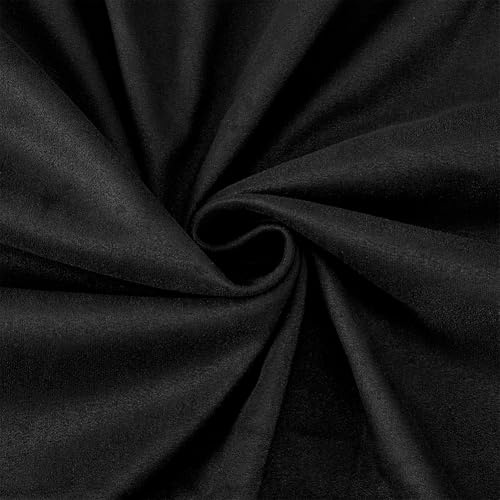BENECREAT Panno Anti-Ossidazione per Argento, Panno Protettivo per Lucidatura Da 150x100cm, In Finta Pelle Scamosciata, per Posate, Argenteria, Cucina Domestica (Nero)