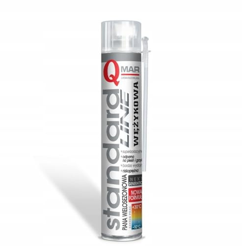 QMAR PU Montageschaum niedrigdruck Pistolenschaum 750 ml – hohe Ausbeute bis 45L, wasserdicht für Abdichtung und Dämmung von Fenstern, Türen und Wänden, für innen und außen (1)