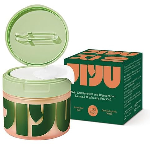 Centella 100 st lugnande toniska pads, mjukt exfolierande, ljusande och återfuktande för alla hudtyper, med pincett