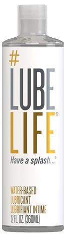 LubeLife Water-Based Lube – Personal Lubricant for Men, Women & Couples, Travel Size, Non-Staining, Easy Clean-Up, Toy-Safe, 12 Fl Oz
