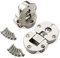 2 x Klappenscharnier 3D-verstellbar Klappenbeschlag für Klappen aus Holz Bohr-Ø 35 mm Bohrtiefe 12 mm Möbel-Scharnier zum Schrauben Klappenhalter von SO-TECH®