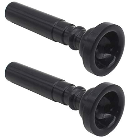 Mundstück für Trompete, Kunststoff, Schwarz / Weiß, 2 Stück B