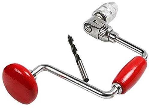 Supporto Per Punta Oscillante Con Mandrino A 4 Ganasce, Trapano A Mano Trapano A Manovella Manuale Con Punta, Rinforzo Carpentieri Legno, Plastica Acrilica, Perforatore Per Legno,12inch