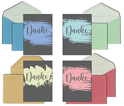 the lazy panda card company 40 umweltfreundliche Dankeskarten aus recyceltem Material