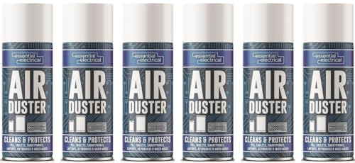 HITLINEUK Compressed Air Duster Spray Cleaner Electronics, Removal of Dust and Debris from Electronics Keyboard Electronics 200ml x 6 Cans (5707)