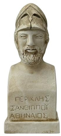 Pericles Leader of Athenian Democracy Bust Cast Stone Statue Sculpture