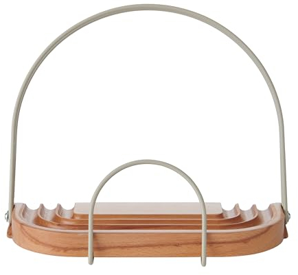 KitchenCraft Idilica Beechwood Cookbook Stand, Adjustable Recipe Book and Tablet Holder, Reading Rest, 23 x 18 x 9cm