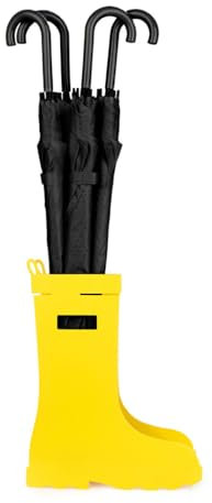 Balvi Porta ombrelli Rain Boots Colore Giallo Facile circolazione dell'Aria e con vaschetta per la ra