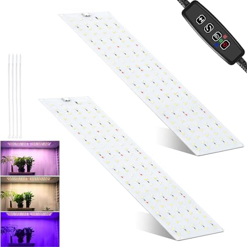 2 LED-lampor med fullt spektrum, 270 LED-växtlampor med timer, 3 belysningslägen