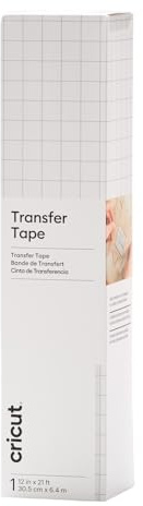 Cricut Transfer Tape - 1ft x 21ft - Easy Transfer Adhesive Sheet for Vinyl Projects - Compatible with Most Vinyl Types - Clear