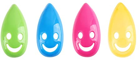 4PCS Toothbrush Holder Suction Cup Toothbrush Head Cover Smile Face Wall Mount Plastic Portable Colorful Bathroom Accessories