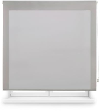 Blindecor Estor Translúcido a Medida | Estor Enrollable a Medida | Color Gris | 75 x 175 cm (Ancho por Alto) Tamaño de la Tela 72 x 170 cm | Estores Enrollables Translúcidos para Ventanas