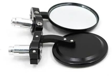 1 Paire De Rétroviseurs Latéraux De Moto, Bout De Guidon Rond Universel De 7/8 Pouces InversantRétroviseur Moto Rétroviseurs(Black)