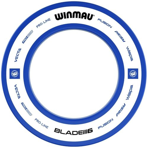 WINMAU Pro Line 2.0 - Anillo Envolvente para Tablero de Dardos, Azul y Blanco, Protector de Pared Duradero para dianas, Accesorios Profesionales para Dardos