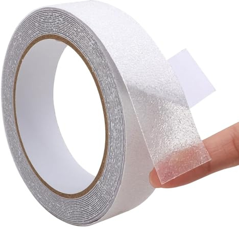 Watlikeup Clear Anti Slip Tape, Safety Grip Non Slip Tape, Rubber Grip Tape, Self Adhesive Non-Slip Tape, Paste Without Mark, For Stairs, Steps, Kitchen Etc (2.5cm x 5m)