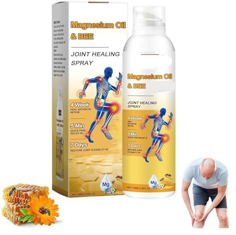 Adnoon Magnesium Joint Spray,Adnoon Magnesium Oil & Bee Joint Healing Spray,Adnoon Joint Healing Spray,Magnesium Oil and Bee Joint Spray, Magnesium Oil Joint Spray,Magnesium Oil Spray for Feet (1)