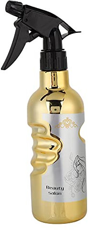 TIKATARER Spray Bottle For Hair, 500ml Vintage Ultra Fine Mist Hair Spray Bottle Water Spray Bottle For Hair with Precision Nozzle For Barber Hairdressing and Styling (Gold)