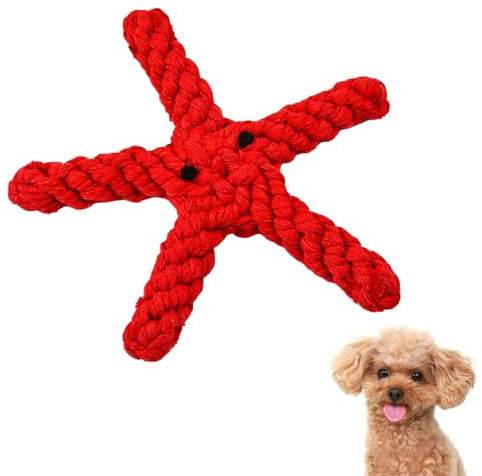 RTRTGS 1 pièces Jouets à Mâcher Solides pour Chien, jouet chien,jouet chiot,Nettoyage Dentaire, Jouets Interactifs, en Corde Tressée en Coton Résistant, Cadeau pour Chiots de Petite et Moyenne Taille