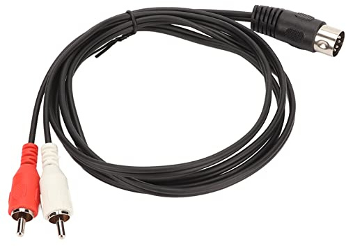 Gegong Audio Adapter, 5-poliger DIN-Stecker auf 2 Cinch-Phono-Stecke,150CM,CD Player, VCR, DVD, Phono, LD auf Quad Stereo Systeme