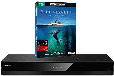 Panasonic DP-UB820 MULTIREGION for DVD Blu-ray Player Bundle with Blue Planet 2 Ultra HD 4K Blu-ray Disc