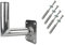 GALLUNOPTIMAL Aluminium Wandhalter 20 cm INKL Mastkappe für Satelliten-Schüssel | Satelliten-Anlage | SAT-Halterung | SAT-Antenne 200 mm