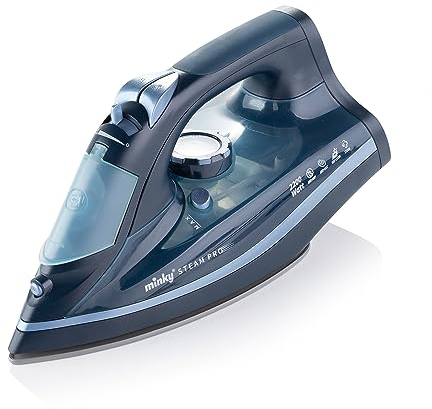 Minky Cordless Steam Iron, Steam Pro+ Range, 2400W, Charging Dock Included, Steam Travel Irons, 270ml Water Tank, Ceramic Sole Plate, Anti-Drip, Anti-Calc, Blue