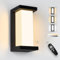 YindaLux 18W Aussenlampe mit Bewegungsmelder, LED Wandleuchte Aussen mit Fernbedienung, IP65 Wasserdichte Modern Wandlampe Innen/Außen, 3000-6500K Dimmbar Außenleuchte für Garten, Terrasse, Schwarz