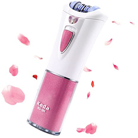 Facial Epilator, Cordless Facial Hair Removal for Women Face & Body Hair Remover, Electric Mini Epilator with LED Light, Bikini Trimmer for Facial Body Armpit Bikini Leg