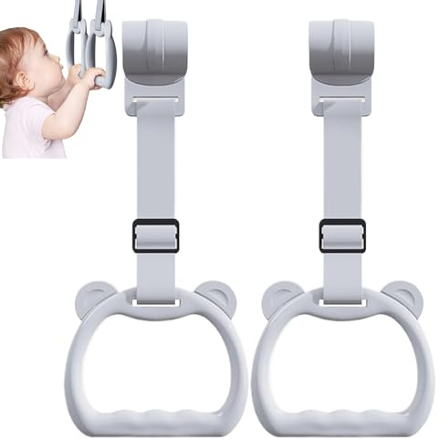 Aide À La Station Debout pour Bébé | 2 Pièces Anneaux Suspendus pour Lit Bébé | Poignée Accessoires Lit Bébé Outil Entraînement pour Aire de Jeu Motricité Pratique Marche