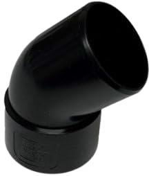 50mm Black Socket Bend, 135-Degree Pipe Fitting, Pack of 3