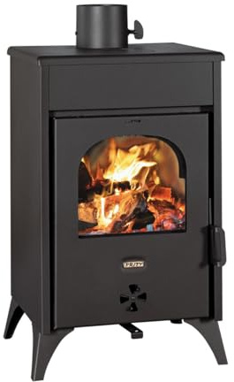 Prity KR D - Forno a caldaia a legna con rivestimento ad acqua, per riscaldamento centralizzato, marcato CE, corpo in acciaio da 2 mm, stufa a legna
