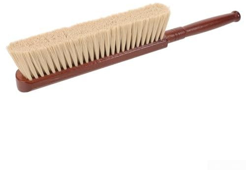 Dusting Brush, 1 Pack, Soft Bristle Cleaning Tool for Home and Auto, Wooden Handle with Hanging Hole for Furniture and Corner Dirt Removal(wooden)